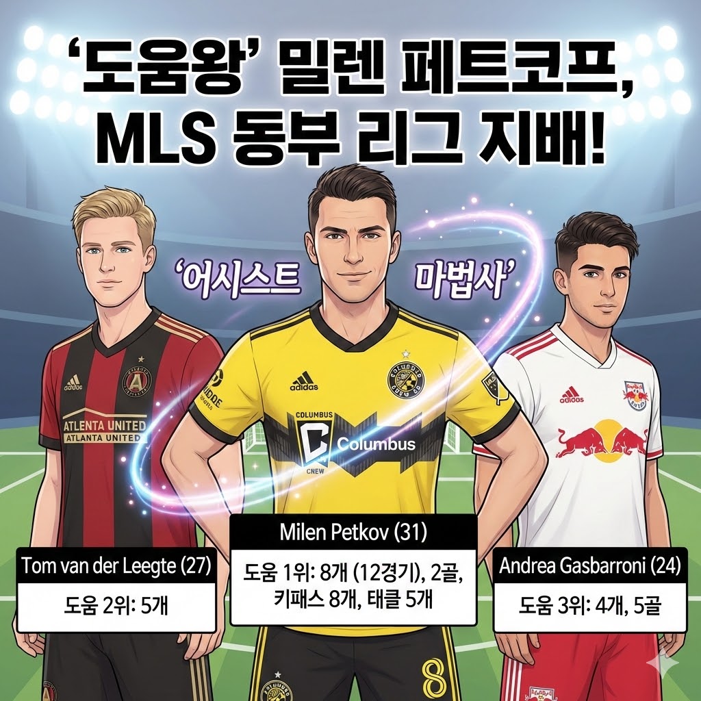 밀렌 페트코프 MLS 동부리그 도움왕 등극